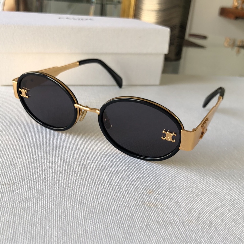 Celine Black and Gold Sunglasses MK - Picture 2 of 10